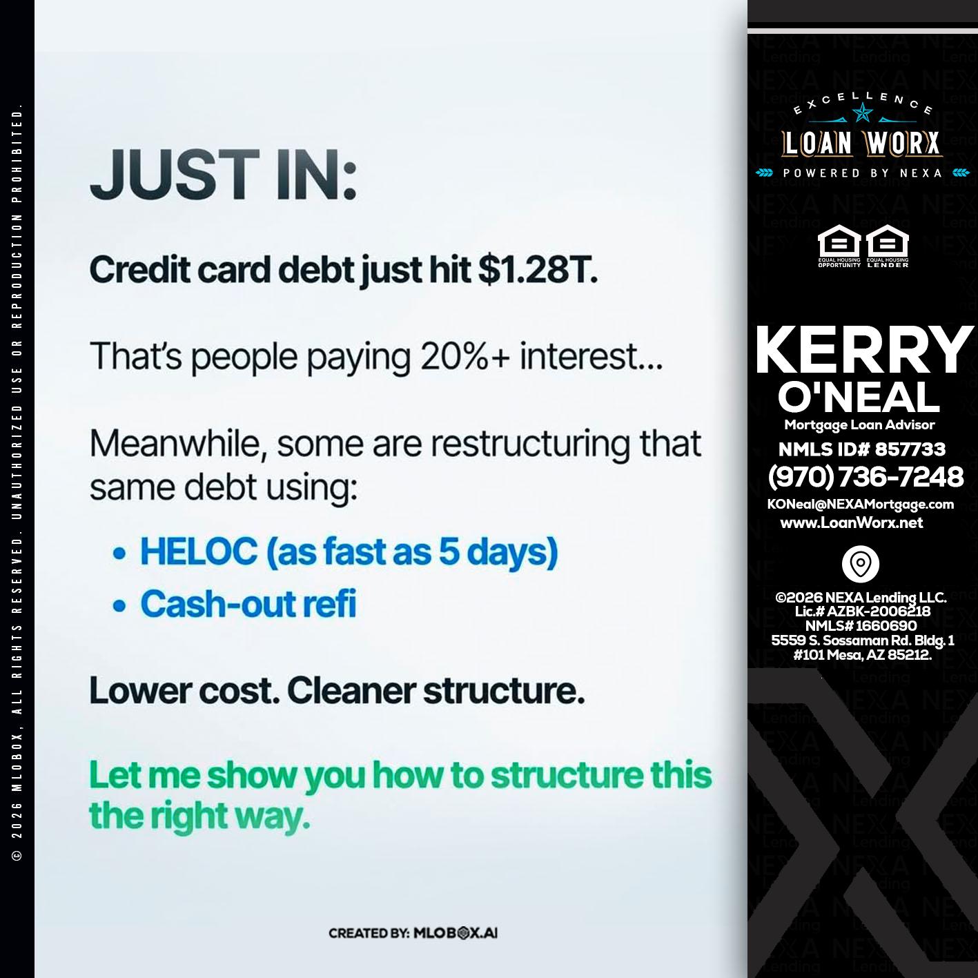 JUST IN - Kerry ONeal -Mortgage Loan Advisor