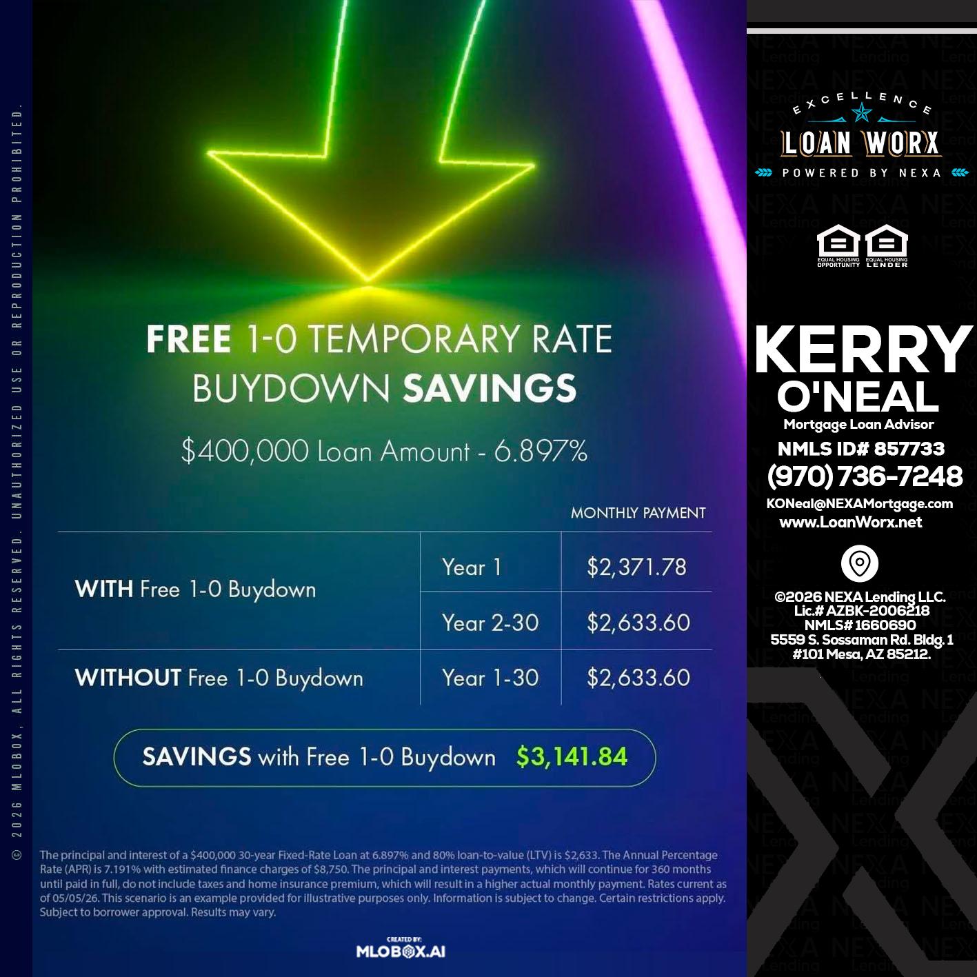 BUYDOWN - Kerry ONeal -Mortgage Loan Advisor